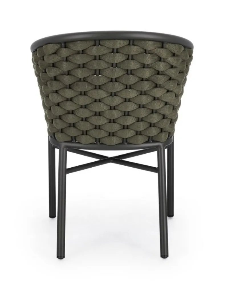 Discount Bizzotto SEDIA C-BR C-C MARGALIDA ANTRACITE/VERDE