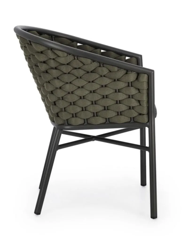 Discount Bizzotto SEDIA C-BR C-C MARGALIDA ANTRACITE/VERDE