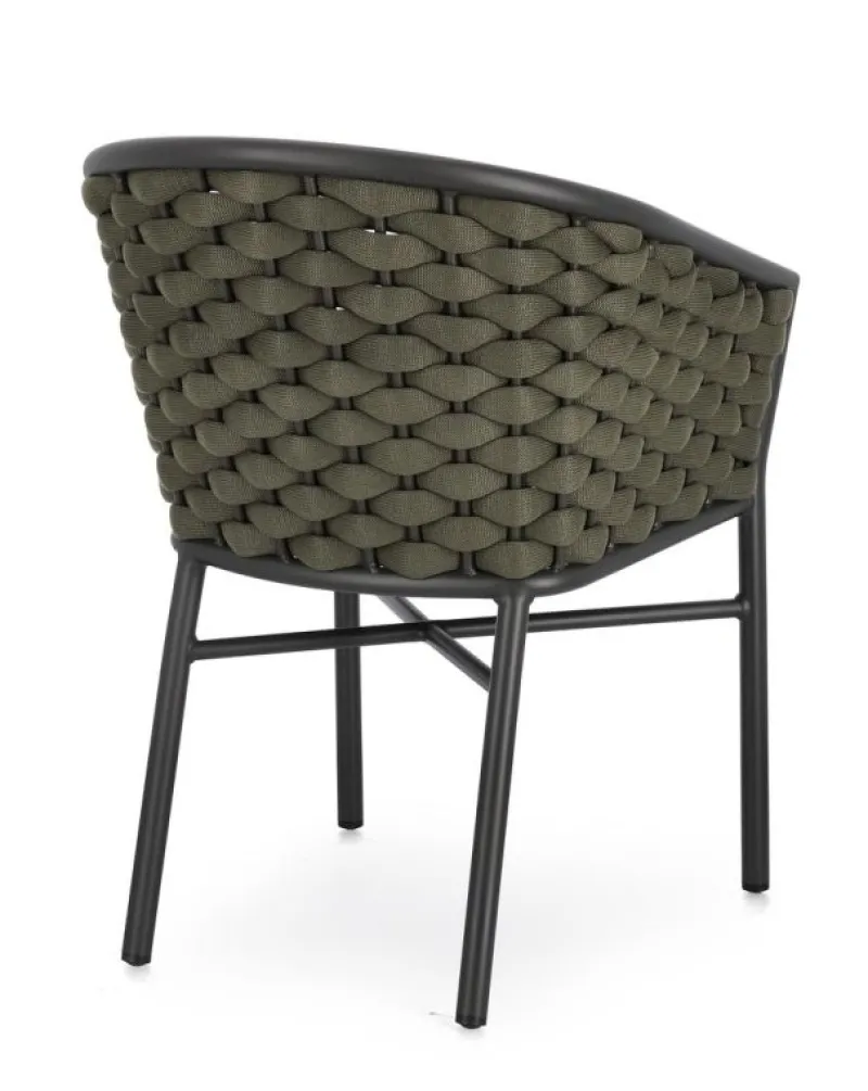 Discount Bizzotto SEDIA C-BR C-C MARGALIDA ANTRACITE/VERDE