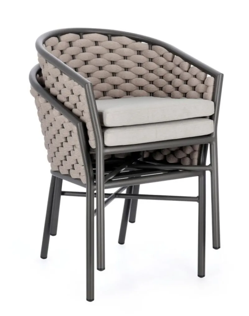 Clearance Bizzotto SEDIA C-BR C-C MARGALIDA ANTRACITE/KHAKI