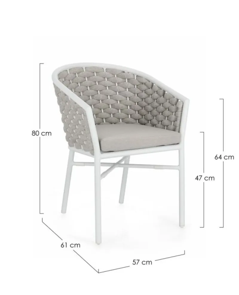 Clearance Bizzotto SEDIA C-BR C-C MARGALIDA BIANCO