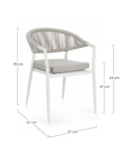 Bizzotto SEDIA C-BR C-C MILLOR BIANCO