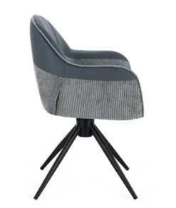 Discount Bizzotto SEDIA C-BR GIREVOLE ISOTTA GRIGIO