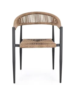 Clearance Bizzotto SEDIA C-BR JANDIA ANTRACITE/NATURAL