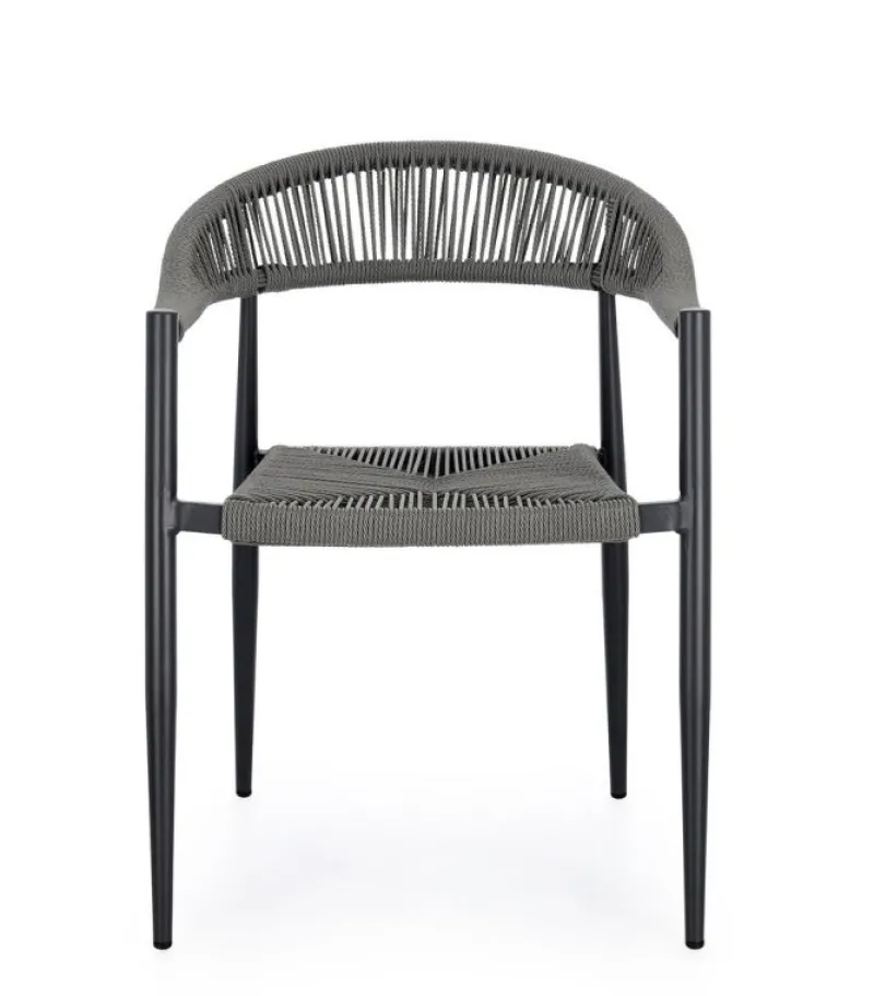 Outlet Bizzotto SEDIA C-BR JANDIA ANTRACITE/GRIGIO