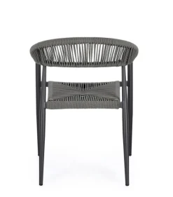 Outlet Bizzotto SEDIA C-BR JANDIA ANTRACITE/GRIGIO