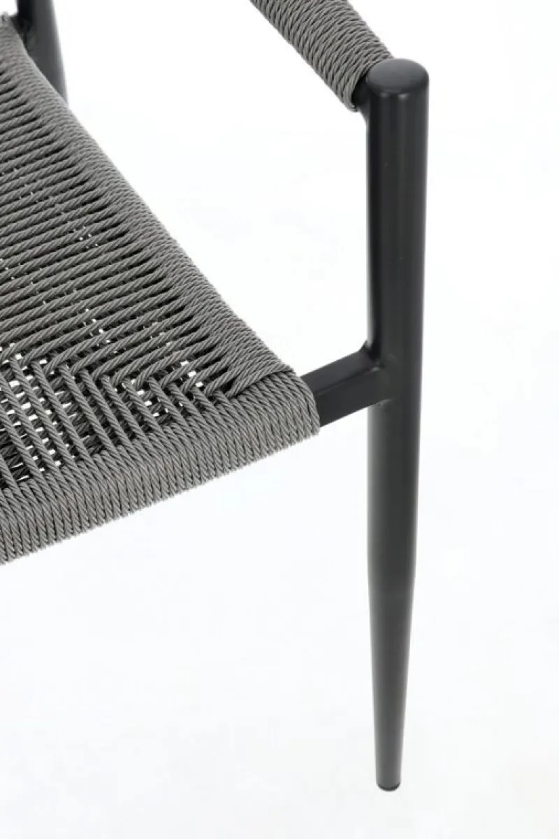 Outlet Bizzotto SEDIA C-BR JANDIA ANTRACITE/GRIGIO