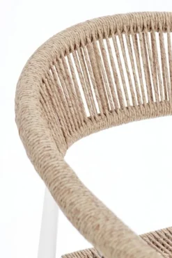 Outlet Bizzotto SEDIA C-BR JANDIA BIANCO/BEIGE