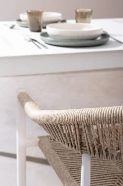 Outlet Bizzotto SEDIA C-BR JANDIA BIANCO/BEIGE