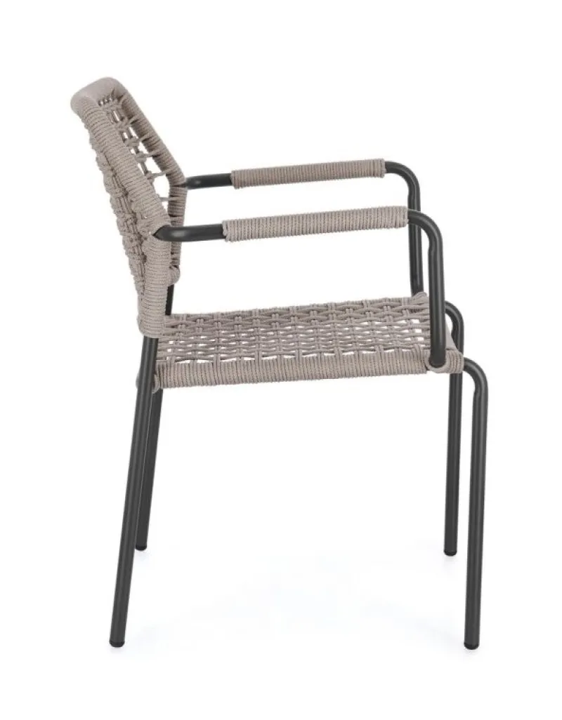 Discount Bizzotto SEDIA C-BR RAJADA ANTRACITE/KHAKI