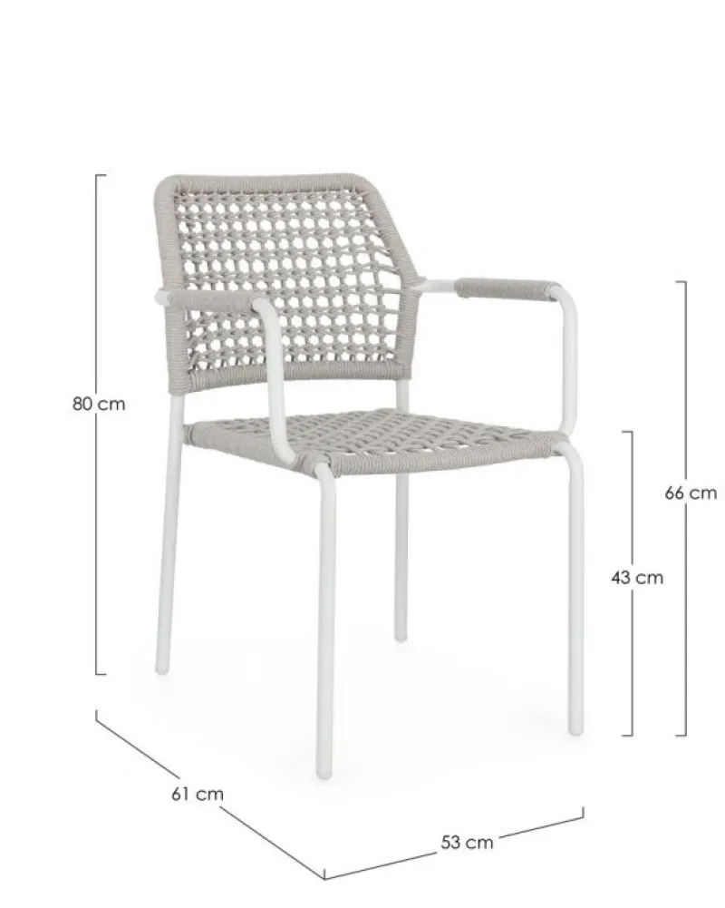 Online Bizzotto SEDIA C-BR RAJADA BIANCO