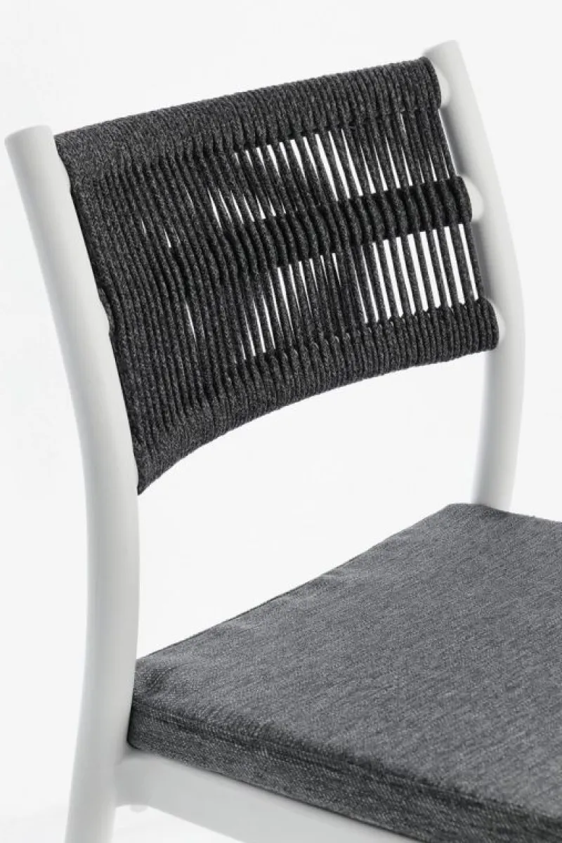 Clearance Bizzotto SEDIA C-C ALVIN BIANCO/GRIGIO SCURO