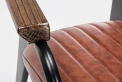 Hot Bizzotto SEDIA CON BRACCIOLI IN ECOPELLE ARANCIO SCURO - NELLY