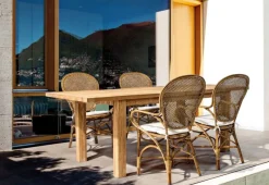 New Bizzotto SEDIA CON BRACCIOLI IN FIBRE NATURALI MIELE - EDELINA