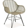 Outlet Bizzotto SEDIA CON BRACCIOLI IN FIBRE NATURALI - RAQUEL