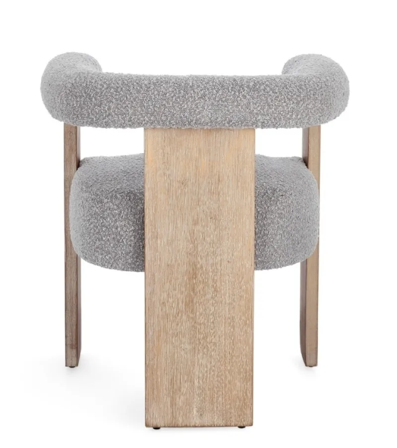 Online Bizzotto SEDIA EFFETTO BOUCLE' NATURALE GRIGIO - AGAPE