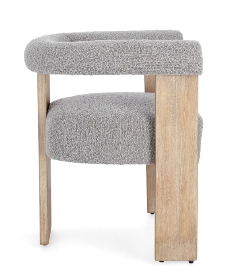 Online Bizzotto SEDIA EFFETTO BOUCLE' NATURALE GRIGIO - AGAPE