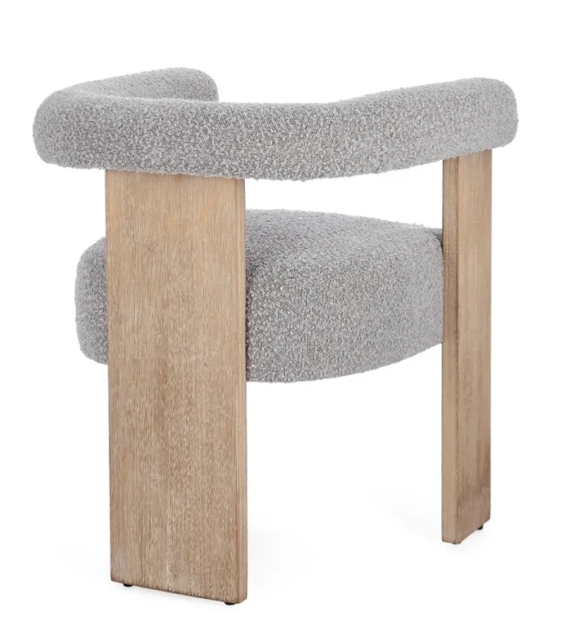 Online Bizzotto SEDIA EFFETTO BOUCLE' NATURALE GRIGIO - AGAPE