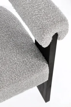 Best Bizzotto SEDIA EFFETTO BOUCLE' NERO GRIGIO - AGAPE