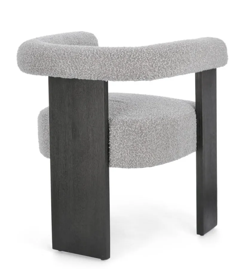 Best Bizzotto SEDIA EFFETTO BOUCLE' NERO GRIGIO - AGAPE