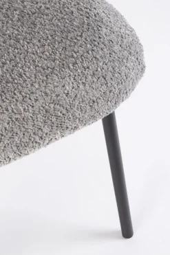 Hot Bizzotto SEDIA EFFETTO BOUCLE' GRIGIO CHIARO - LUDMILLA