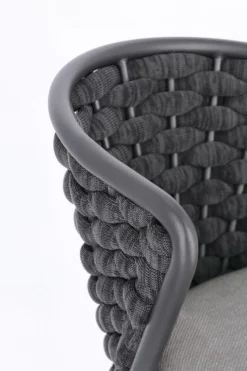 Outlet Bizzotto SEDIA IN ALLUMINIO ANTRACITE QS22/GRAPHITE - HARLOW