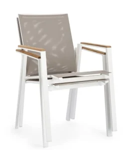 Discount Bizzotto SEDIA IN ALLUMINIO BIANCO GK50 - CAMERON