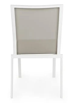 Hot Bizzotto SEDIA IN ALLUMINIO IMPILABILE BIANCO/TORTORA GK50 - CRUISE