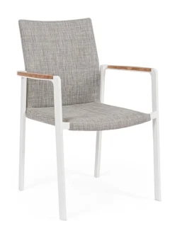 Bizzotto SEDIA IN ALLUMINIO IMPILABILE BIANCO WG20 - JALISCO