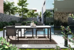 Best Bizzotto SEDIA IN ALLUMINIO IMPILABILE ANTRACITE CX23 - KONNOR