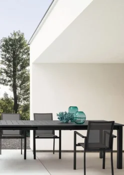 Best Bizzotto SEDIA IN ALLUMINIO IMPILABILE ANTRACITE CX23 - KONNOR