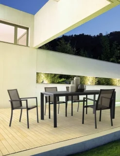 Best Bizzotto SEDIA IN ALLUMINIO IMPILABILE ANTRACITE CX23 - KONNOR