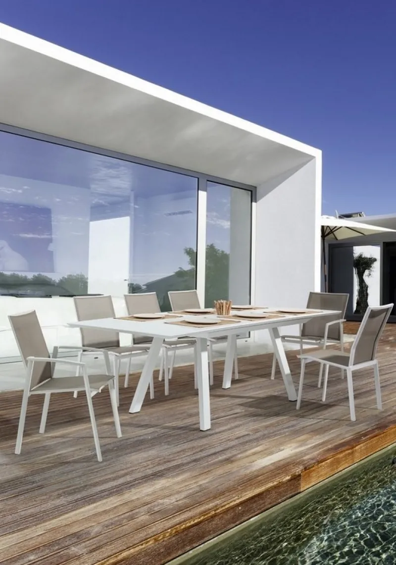 Sale Bizzotto SEDIA IN ALLUMINIO IMPILABILE BIANCO GK50 - CRUISE