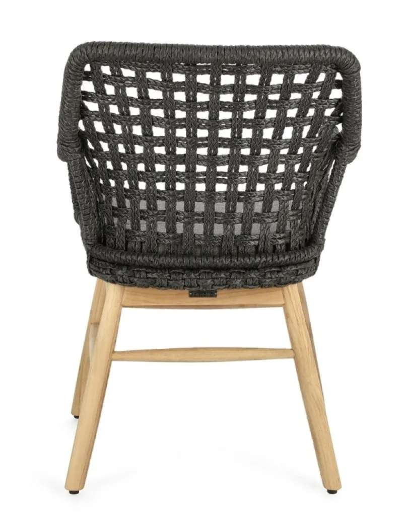 Clearance Bizzotto SEDIA IN ALLUMINIO NERA - WILSON