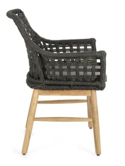 Clearance Bizzotto SEDIA IN ALLUMINIO NERA - WILSON