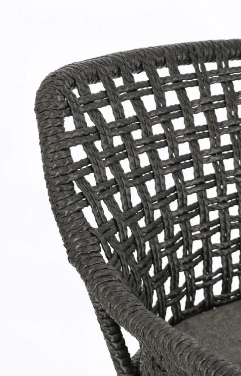 Clearance Bizzotto SEDIA IN ALLUMINIO NERA - WILSON