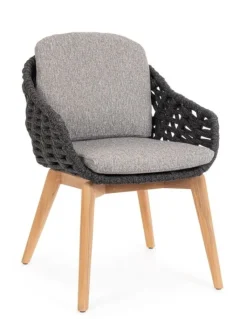 Bizzotto SEDIA IN CORDA ANTRACITE - TAMIRES