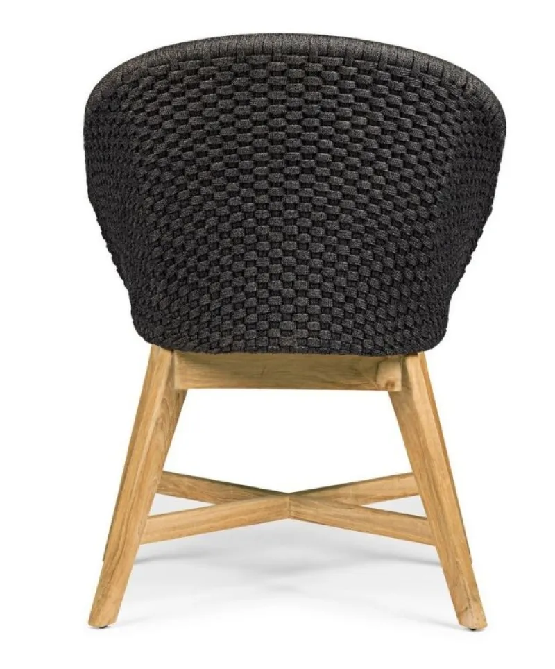 Online Bizzotto SEDIA IN CORDA PER ESTERNO ANTRACITE - COACHELLA