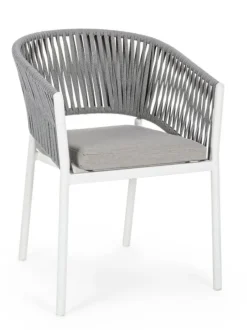 Sale Bizzotto SEDIA IN CORDA PER ESTERNO IMPILABILE BIANCO WG20 -FLORENCIA