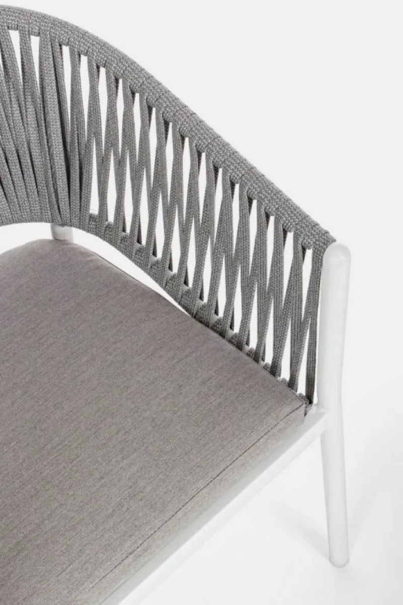 Sale Bizzotto SEDIA IN CORDA PER ESTERNO IMPILABILE BIANCO WG20 -FLORENCIA