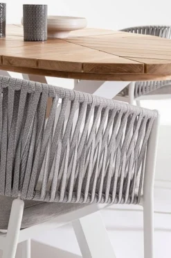 Sale Bizzotto SEDIA IN CORDA PER ESTERNO IMPILABILE BIANCO WG20 -FLORENCIA