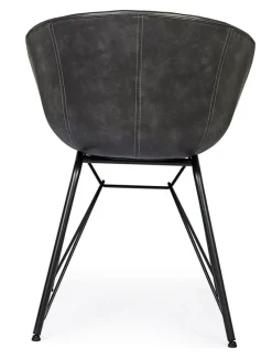 Online Bizzotto SEDIA IN ECOPELLE ANTRACITE - WARHOL