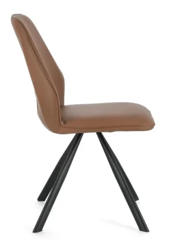 Outlet Bizzotto SEDIA IN ECOPELLE COGNAC - MAXWELL