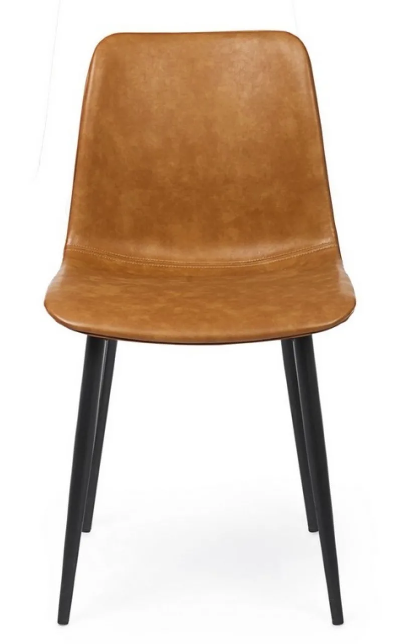 Online Bizzotto SEDIA IN ECOPELLE COLOR CUOIO - KYRA