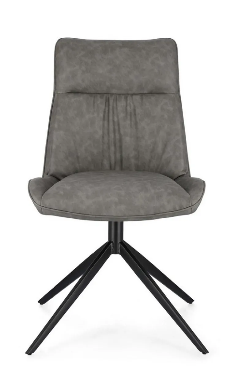 Outlet Bizzotto SEDIA IN ECOPELLE GRIGIO - JORDAN