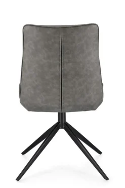 Outlet Bizzotto SEDIA IN ECOPELLE GRIGIO - JORDAN