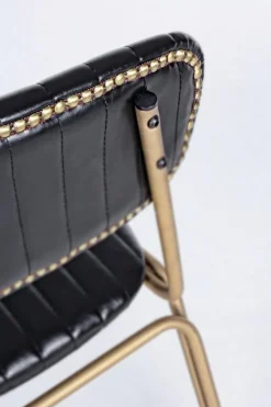 Outlet Bizzotto SEDIA IN ECOPELLE NERA - ADDY