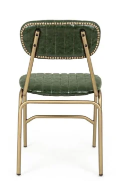 Outlet Bizzotto SEDIA IN ECOPELLE VERDE SCURO - ADDY