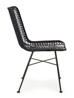 Clearance Bizzotto SEDIA IN FIBRE NATURALI NERA - LORENA