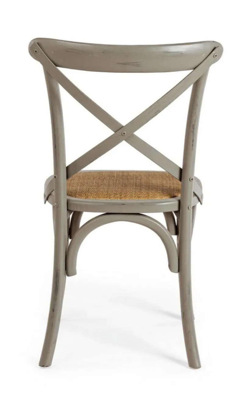 Online Bizzotto SEDIA IN LEGNO GRIGIO SCURO - CROSS